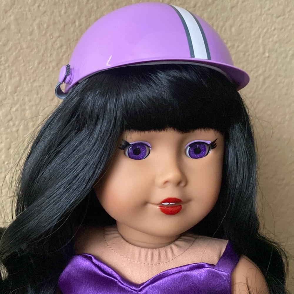 Beautiful American Girl Custom 18” Doll 2014. Genie Outfit, Purple Eyes, New Wig - Picture 5 of 16